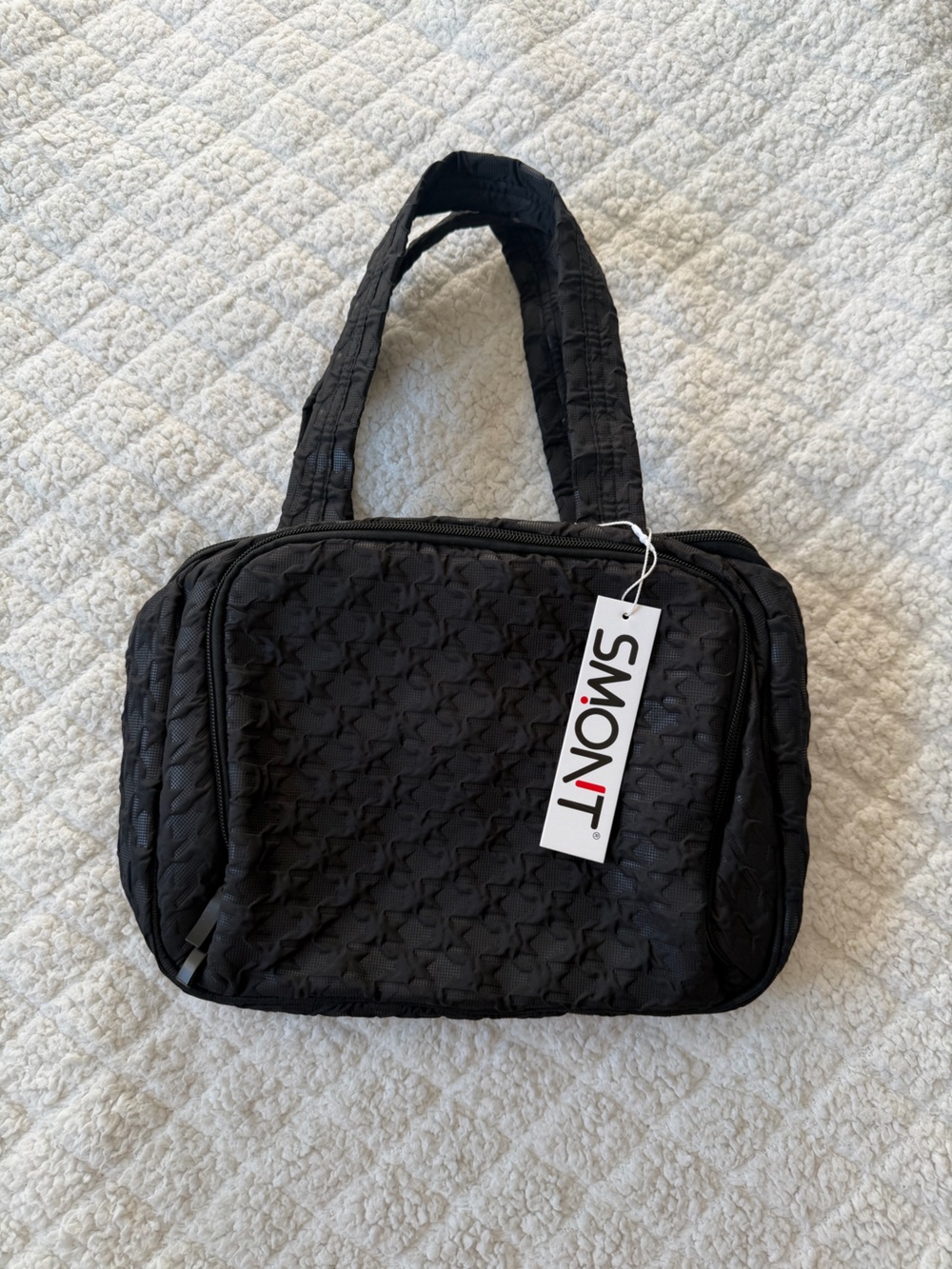 Black Bag with Textured Pattern